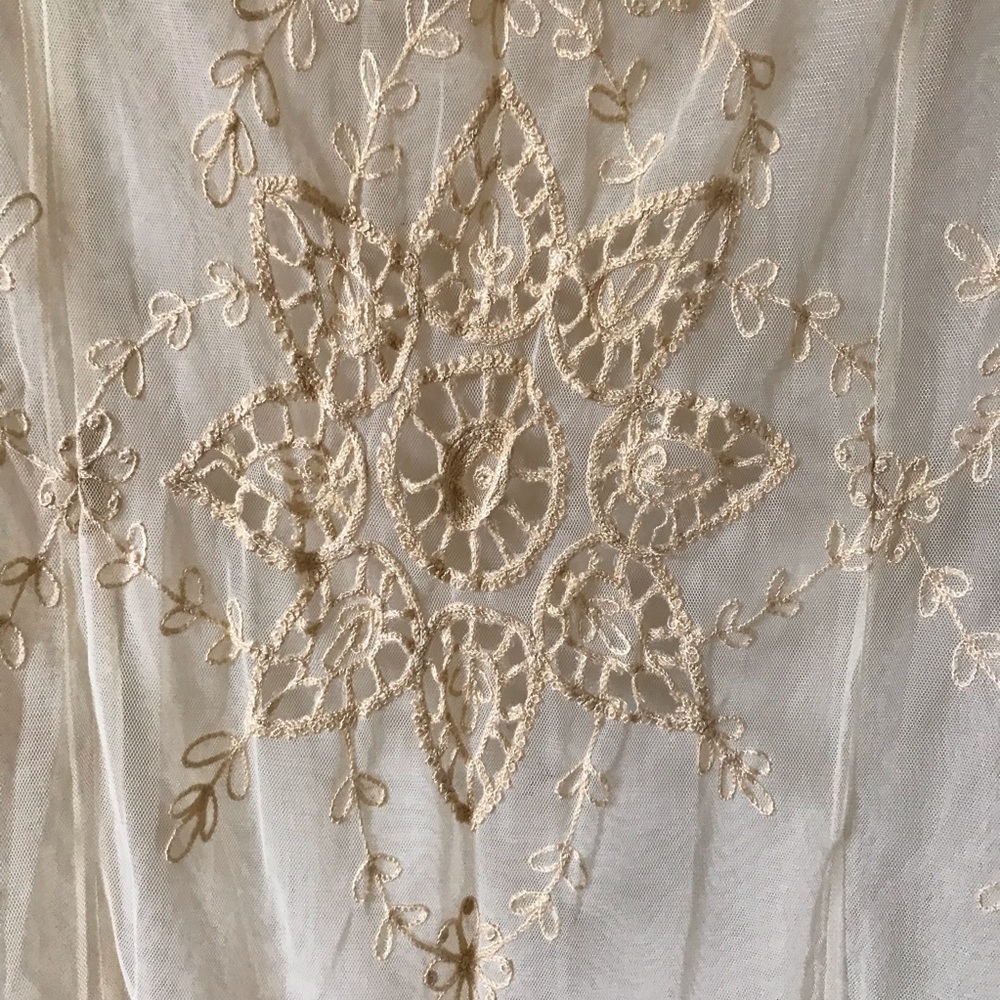 Urban Outfitters Cream Sheer Skirt